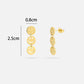 oorknoppen drie smileys goudkleurig