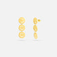 oorringen drie smileys groot goudkleurig