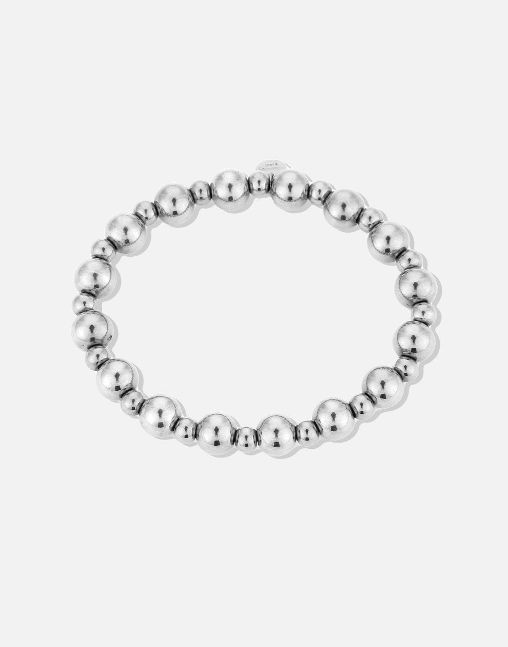 statement armband bollen zilverkleurig