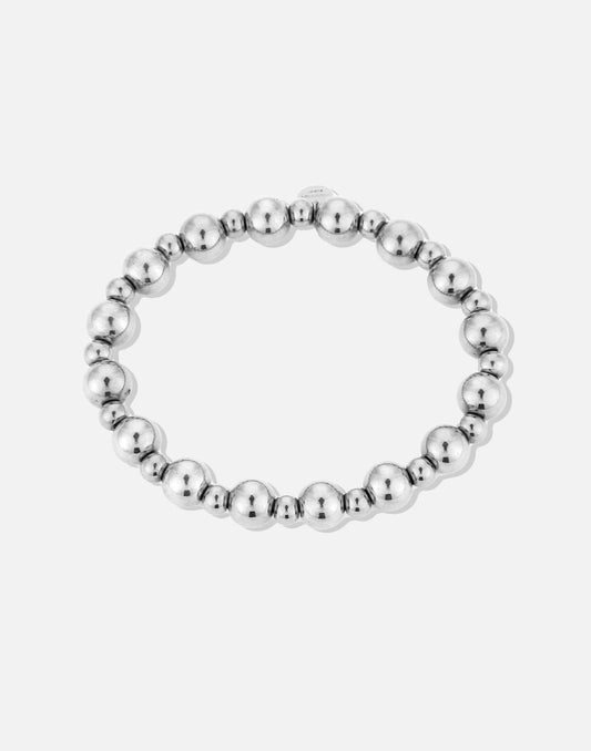 statement armband bollen zilverkleurig