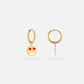 oorringen smiley hartjes ogen goudkleurig
