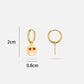 oorringen smiley hartjes ogen goudkleurig