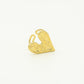 ring met groot vintage hart goudkleurig