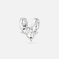 Ring met groot vintage hart zilverkleurig