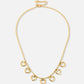 bedelketting open hartjes goudkleurig