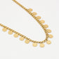 schakelketting met smiley muntjes goudkleurig
