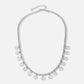 schakelketting met smiley muntjes zilverkleurig