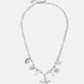 Bedelketting zeester zilverkleurig