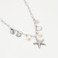 Bedelketting zeester zilverkleurig