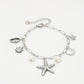 Bedelarmband zeester zilverkleurig