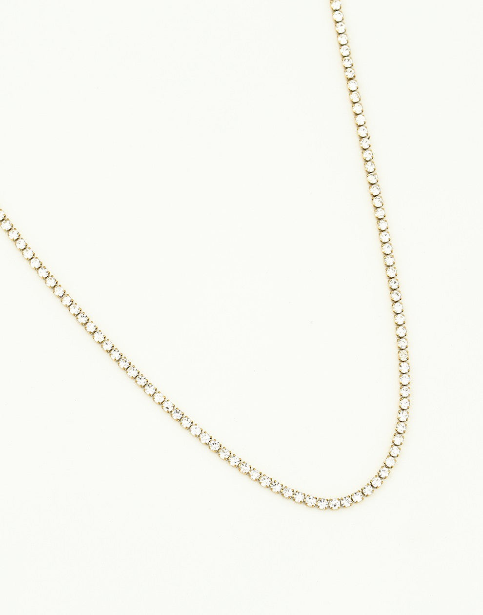 Tennis ketting transparante stenen