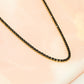 Tennis ketting zwarte stenen
