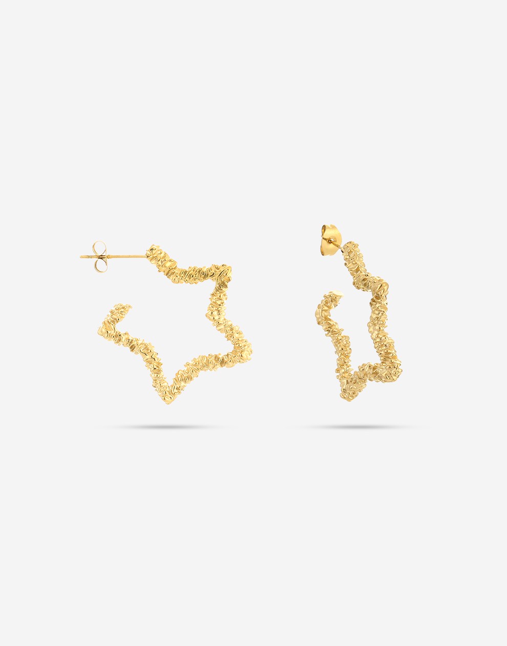 party earring star gold-colored