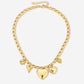 Bedelketting love stories goudkleurig