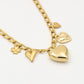 Bedelketting love stories goudkleurig