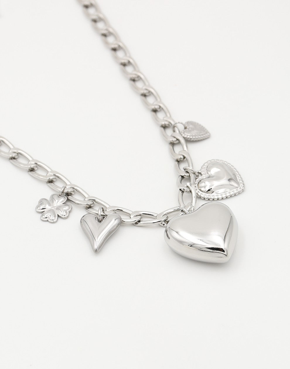 Bedelketting love stories zilverkleurig