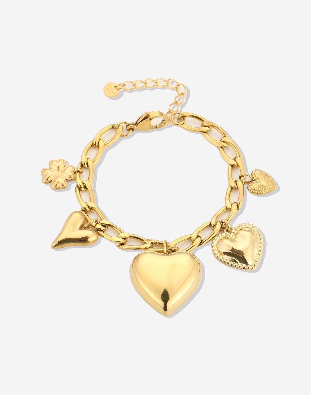 Bedelarmband love stories goudkleurig