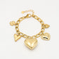 Bedelarmband love stories goudkleurig
