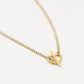 tennis ketting met hart slot goudkleurig