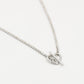 tennis ketting met hart slot zilverkleurig