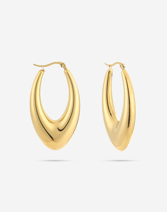 ovale chunky hoops goudkleurig