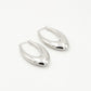 ovale chunky hoops zilverkleurig