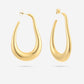 asymmetrische hoop oorbellen goudkleurig
