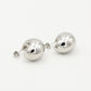 Chunky ball earrings silver-colored