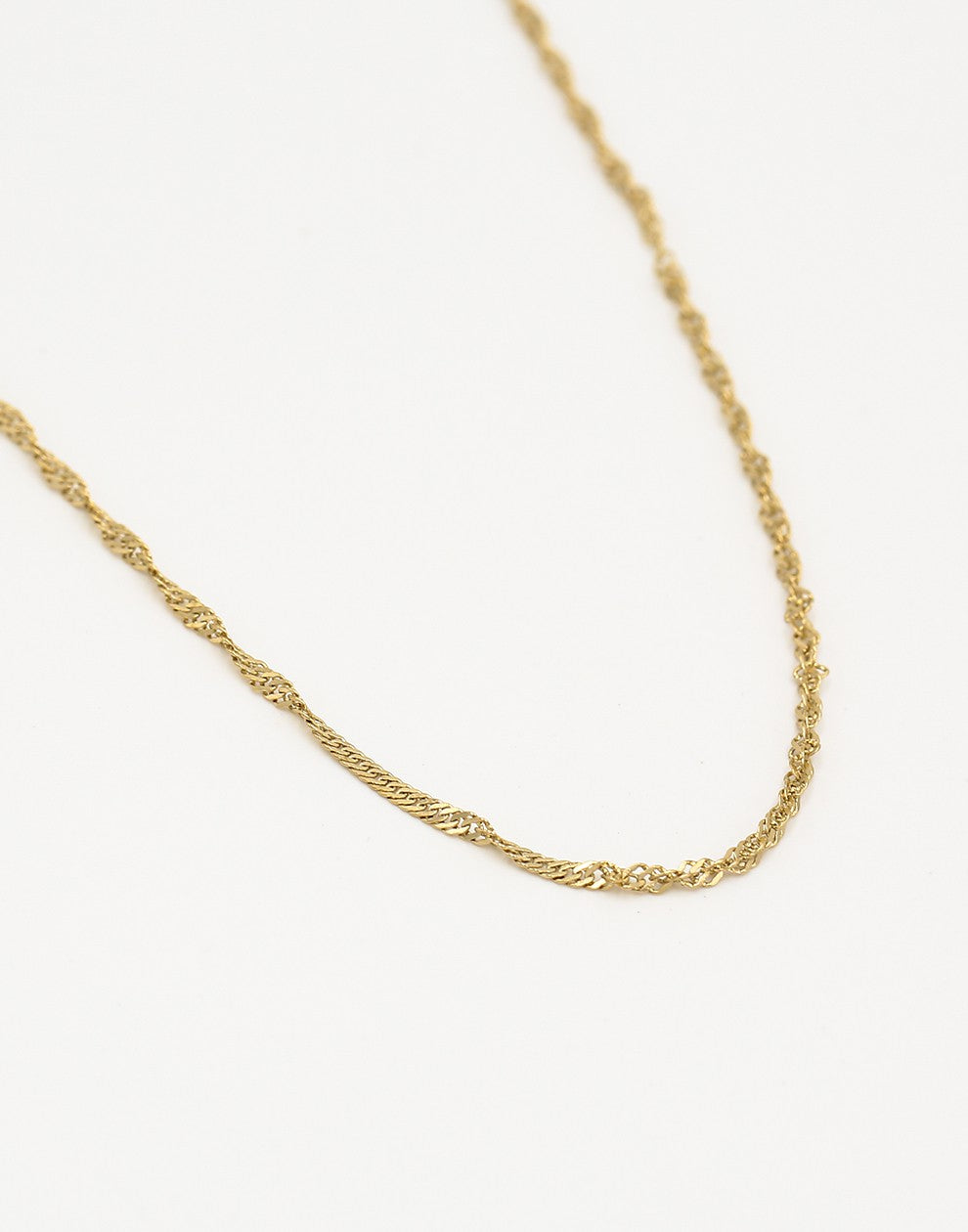 Fijn gedraaide schakel ketting goudkleurig
