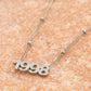 Ketting jaartal 1998 zilverkleurig