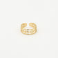 Ring triple goudkleurig