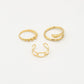Ringen set mix chunky goudkleurig