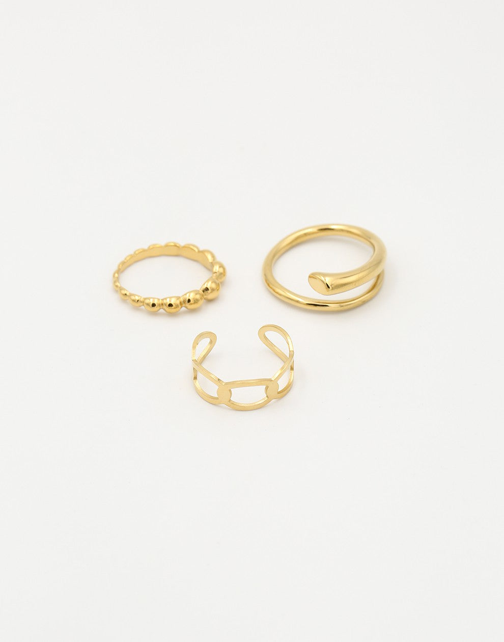 Ringen set mix chunky goudkleurig