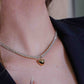 dubbele tennis ketting met hart