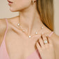 Ketting 5 klavers wit