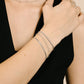 gedraaide schakelarmband zilverkleurig 2.5mm
