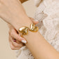 bangle grote harten goudkleurig