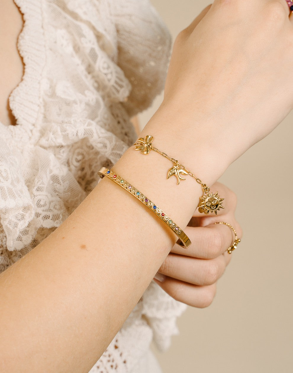Bangle multi color strass