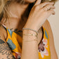 armband open sterretjes goudkleurig