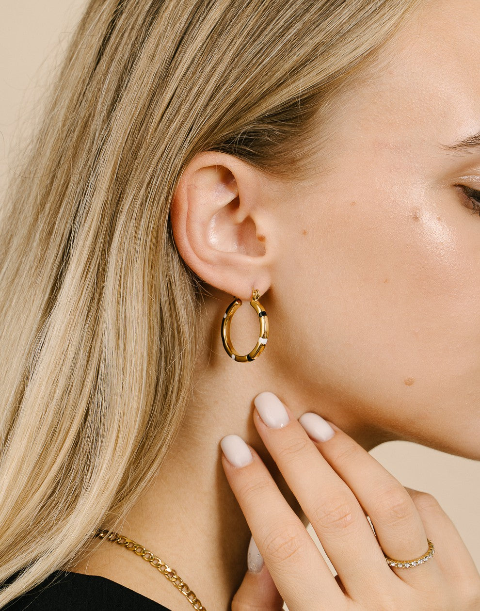 Vintage hoops zwart wit