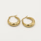 chunky hoop oorbel 23MM goudkleurig