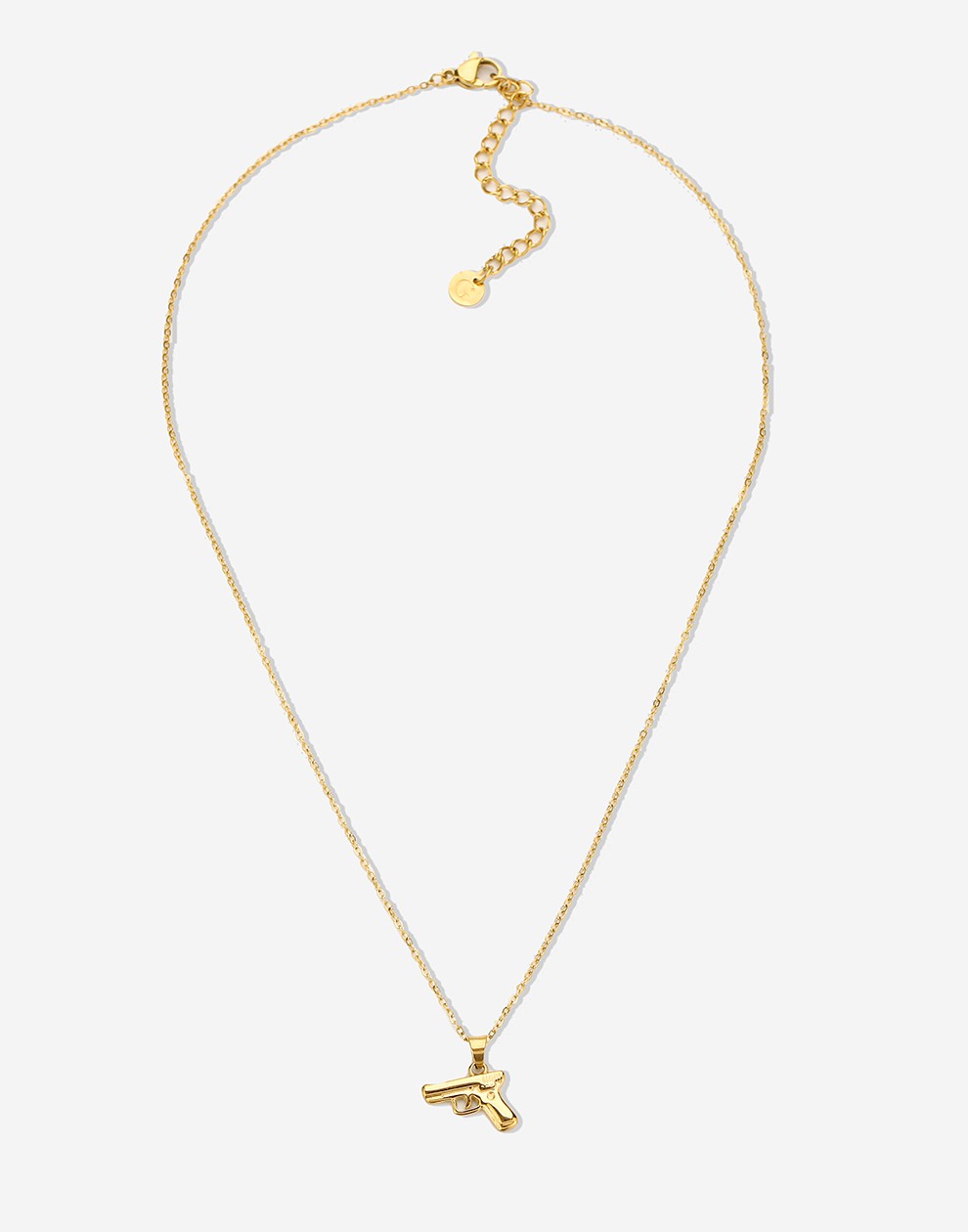Gun necklace gold
