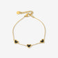 armband drie hartjes zwart goudkleurig