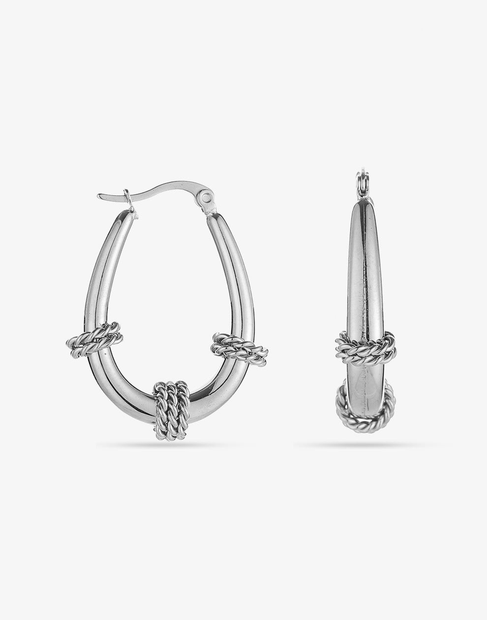bali hoops chains zilverkleurig