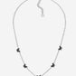 Necklace butterflies black silver colored
