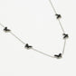 Necklace butterflies black silver colored