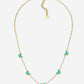 Necklace butterflies turquoise gold-colored