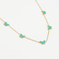 Necklace butterflies turquoise gold-colored