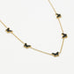 Necklace butterflies black gold colored