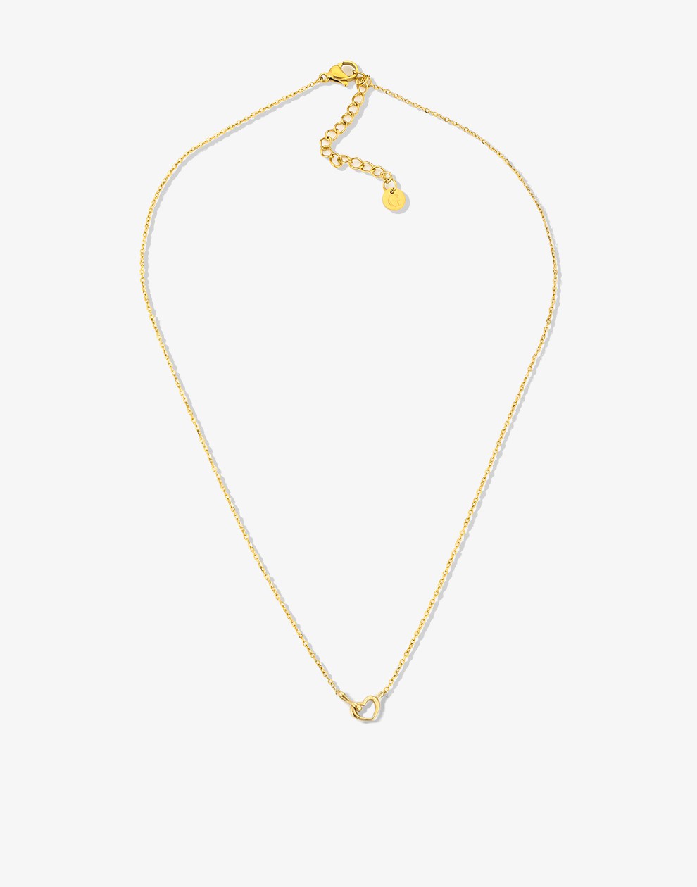 ketting infinity hartje goudkleurig